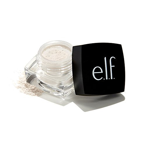ELF Corrector de ojos bajos de alta definición que fija el polvo suelto para tu rostro, transparente, cepillo incluido, .04 onzas