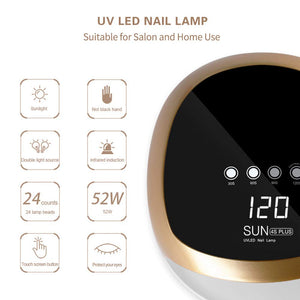 Lámpara de Uñas LED UV 52W Sensor Automático Profesional para Salón  NDP-28