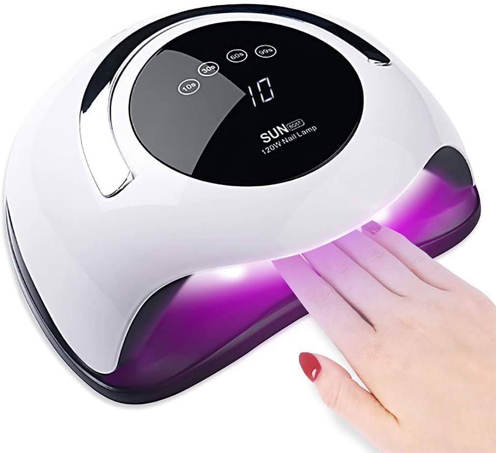 Lámpara de uñas LED UV, 120W más rápido para esmalte de gel, 4 ajustes de temporizador, NDP-26