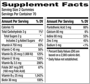 Gomitas multivitamínicas Centrum hombres mayores de  50+