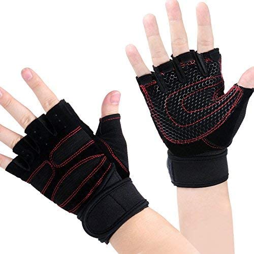 Guantes de levantamiento de pesas para artritis, gimnasio, remo, entrenamiento, con muñequera, para hombres y mujeres NDP-50