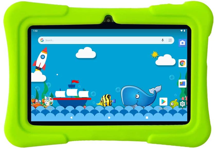 Tablet infantil de 7 pulgadas, Android, 1 GB RAM + 16 GB, WiFi, Bluetooth, cámara doble, educación, juegos, control parental