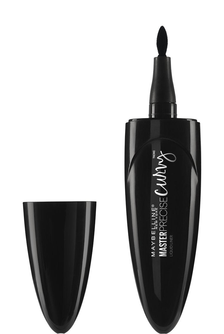 Maybelline New York Master Precise Curvy, Negro, 0.01 oz, Negro