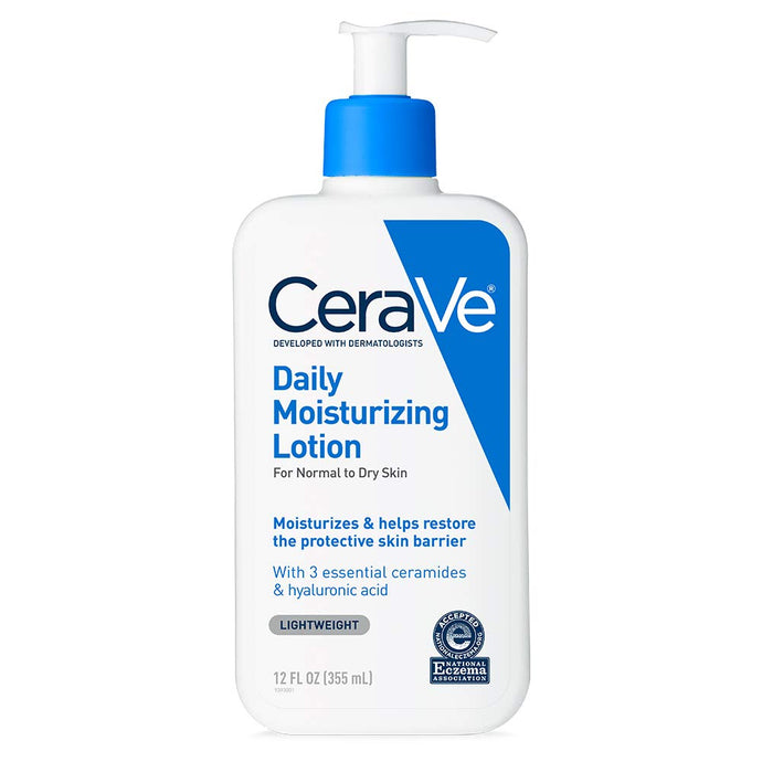 CeraVe Daily Loción Hidratante | 12 onzas | Loción facial y corporal