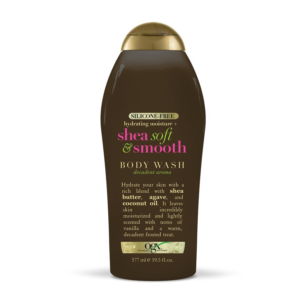 OGX Gel de baño hidratante con karité, agave y aceite de coco, 19.5 oz