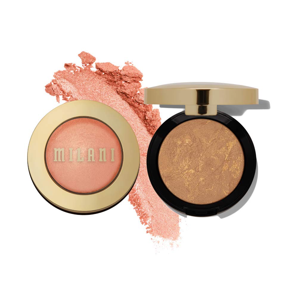 Milani Baked Blush and Bronzer Duo- Combinación de rubor y bronceador Luminoso
