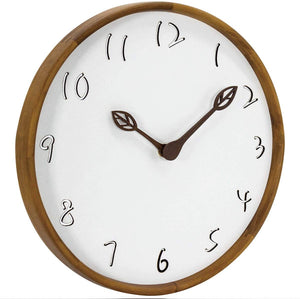 Reloj de pared redondo de madera de 12 pulgadas   NDP 19