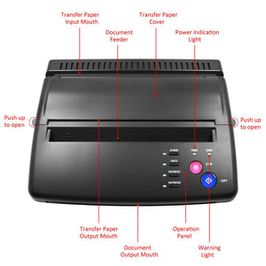 Plantilla de transferencia de tatuajes para fotocopiadora térmica para tatuajes artistas Tatttoo suministros (negro) NDP-21