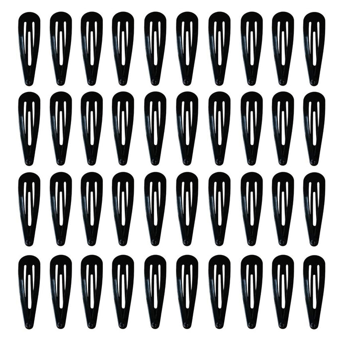 40 Horquillas de metal para mujer (2 pulgadas), color negro NDP-107