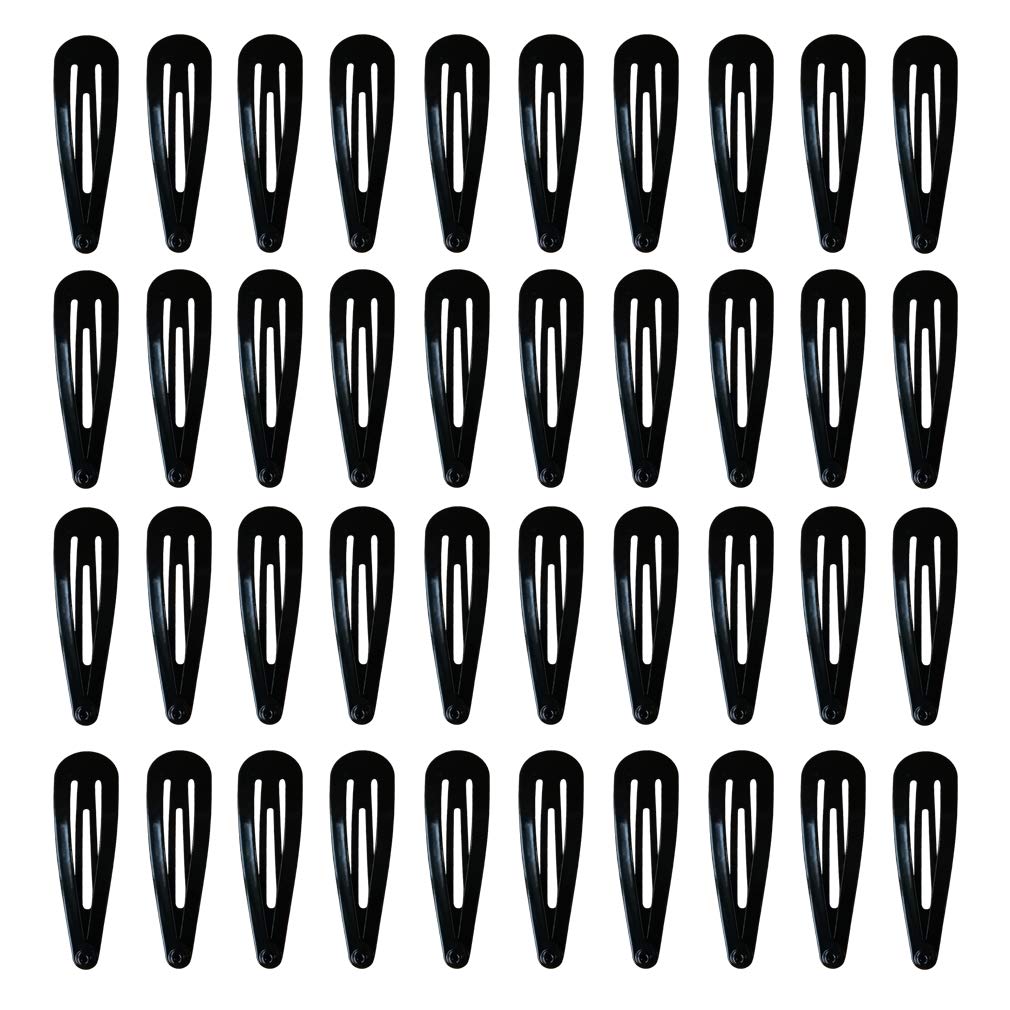 40 Horquillas de metal para mujer (2 pulgadas), color negro NDP-107