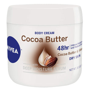 NIVEA Crema corporal de manteca de cacao - 48 horas 15.5 oz.