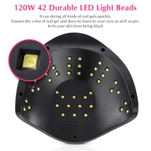 Cargar imagen en el visor de la galería, Lámpara de uñas UV LED, 120 W secador de uñas para esmalte de gel con 4 ajustes de temporizador NDP-24
