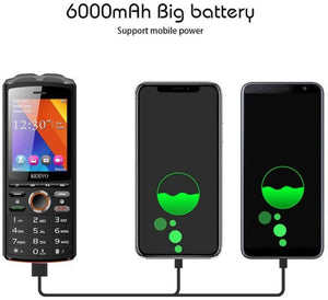 Celular desbloqueado mas auriculares inalámbricos 6000mAh Power Bank GSM(Negro 2G) NDP-28