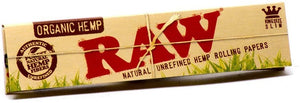 Raw King Size - Papel de liar de cáñamo orgánico super fino, caja de 50 paquetes, 32 unidades