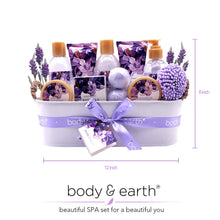 Cargar imagen en el visor de la galería, Set de regalo Body &amp; Earth Bath 12 piezas con aroma de lavanda NDP-23
