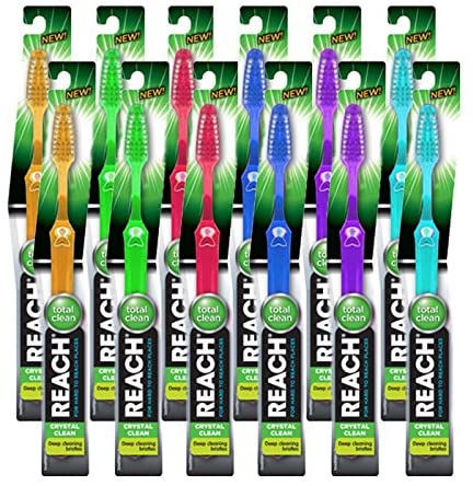 Cepillos de dientes ReachCrystal Clean (paquete de 12) NDP6
