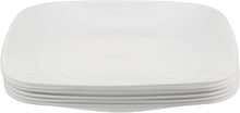 Cargar imagen en el visor de la galería, Set de 6 platos rojos rubí para cena Corelle Livingware., Blanco puro
