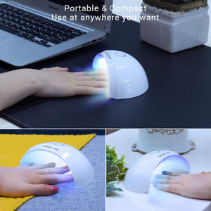 Lámpara LED transportable para uñas MelodySusie, Violetilac 6 W mini secador de uñas NDP-19