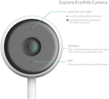 Cargar imagen en el visor de la galería, eco4life cámara de vigilancia de seguridad, 1080p, WiFi, HD, cámara inteligente para interior con visión nocturna NDP13

