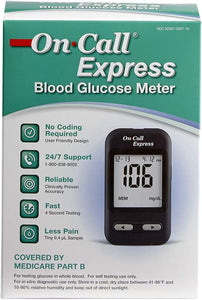 Medidor de glucosa en sangre, 100 tiras de análisis de sangre, 1 dispositivo de lanzamiento, 100 lanzas