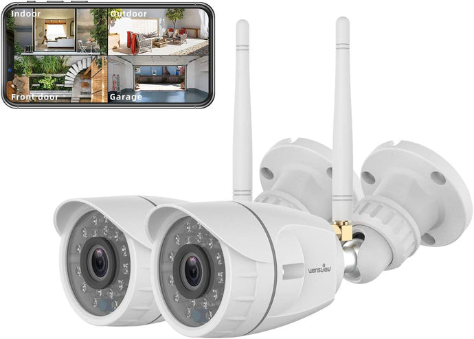 Wansview Cámara de seguridad para exteriores, Wansview 1080P, inalámbrica, WiFi, cámara impermeable con visión nocturna NDP14