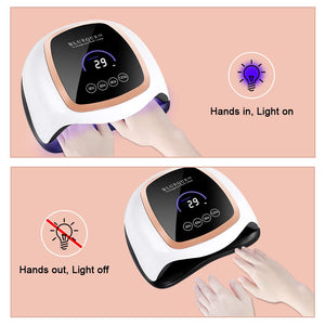 168W UV LED lámpara de uñas, más rápido secador de uñas para esmalte de gel con 4 ajustes de temporizador  NDP-22