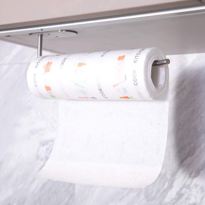 Soporte para toallas de papel de cocina con autoadhesivo y tornillos de 10.0 in, rollos de acero inoxidable #149
