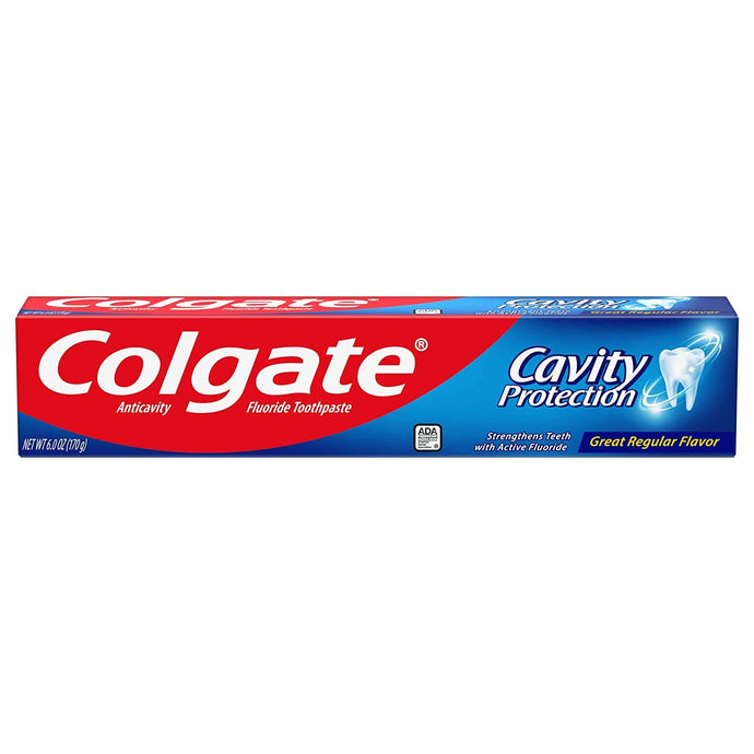 Colgate Cavity Protection Pasta dental de gran sabor normal, 6 onzas, Blanco  ✅