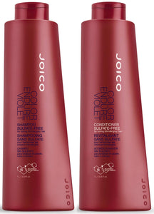 Joico Color Endure Violet Shampoo & Conditioner Set para tonificar el cabello rubio y gris, 33.8 oz NDP-14