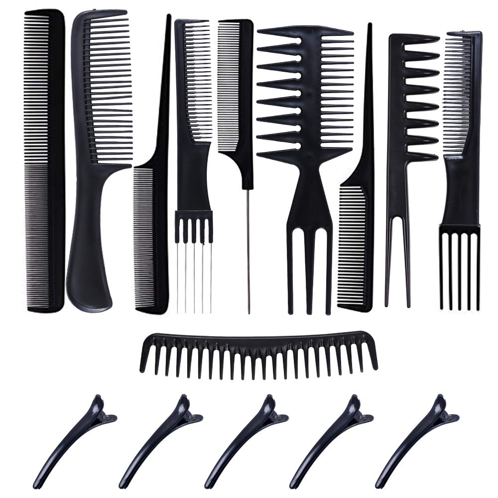 Conjunto de peine de peinado profesional Juego de peines para el cabello de 10 piezas Herramientas de peinado para hacer peinados NDP-66