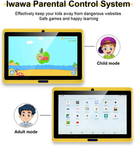 Tableta CARRVAS para niños, 7 pulgadas WiFi y Android 8.1 KidsTablet 1G (RAM)+16G