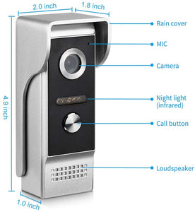 Sistema de videoportero  4.3 pulgadas, monitor táctil, videoportero con cable Kits de timbre NDP 70