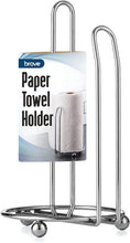 Cargar imagen en el visor de la galería, Paper Towel Holder Countertop (Chrome) One-Handed Tear Paper Towel Holder - Durable Metal Paper Towel Dispenser - Paper #144
