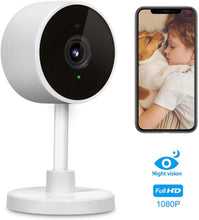 Cargar imagen en el visor de la galería, eco4life cámara de vigilancia de seguridad, 1080p, WiFi, HD, cámara inteligente para interior con visión nocturna NDP13
