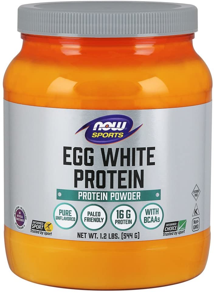 Sports Nutrition, proteína blanca de huevo, 0.56 oz con BCAA, polvo sin sabor, 1.2 libras NDP14