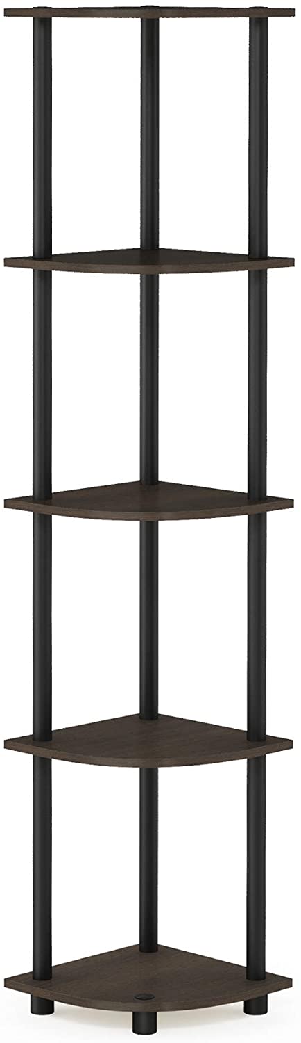 Unidad de estantería multiuso con estantes visibles para esquina, 5 niveles, Madera   NDP 10