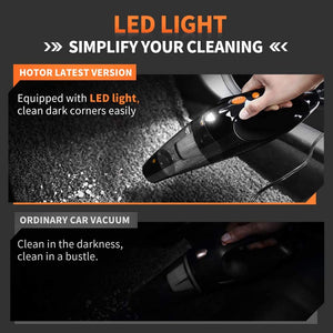 Auto aspiradora de mano para coche con luz LED, bolsa de transporte, filtro  NDP-27