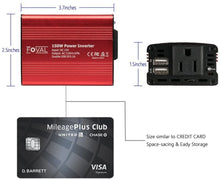 Cargar imagen en el visor de la galería, Foval 150 W Convertidor para automóvil DC 12 V a 110 V AC convertidor con cargador de 3.1 A USB doble NDP-57
