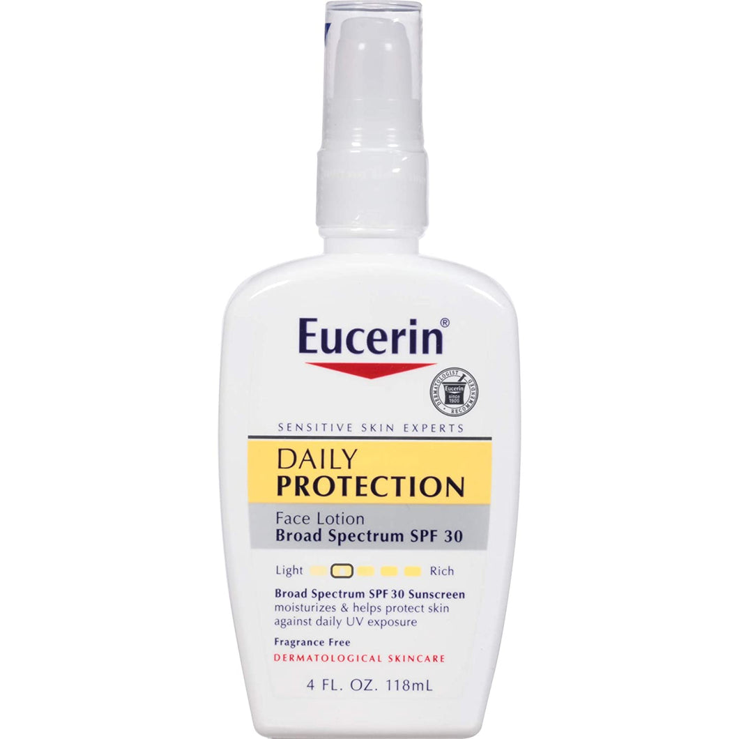 Loción facial Eucerin humectante para protección diaria, FPS 30