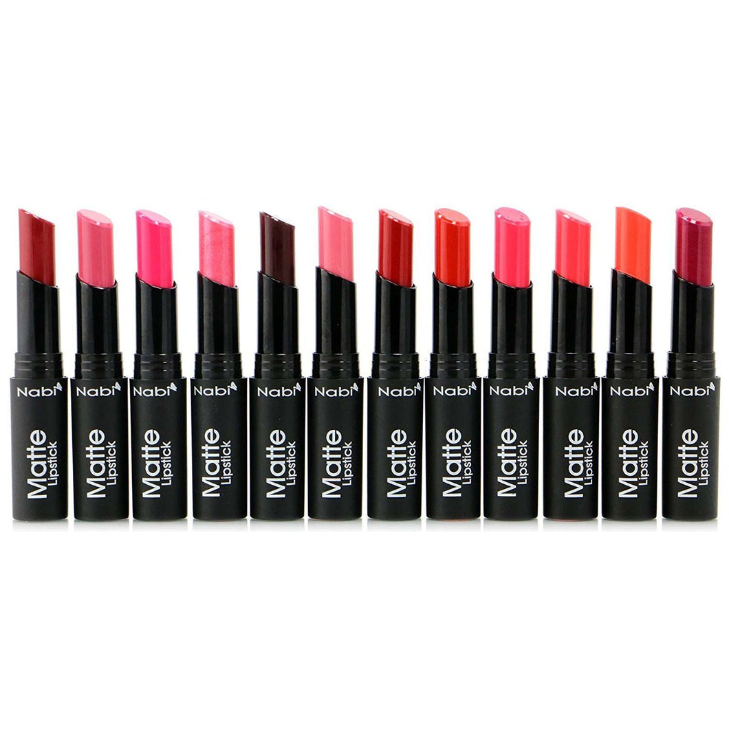 Set de lápices labiales color mate 12 piezas de colores ✅ NDP-33