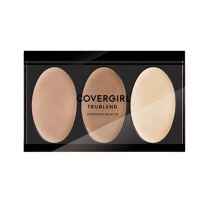 Paleta de maquillaje de tonos medios CoverGirl Trublend Contour, 0.28 onzas, Liviano, Light