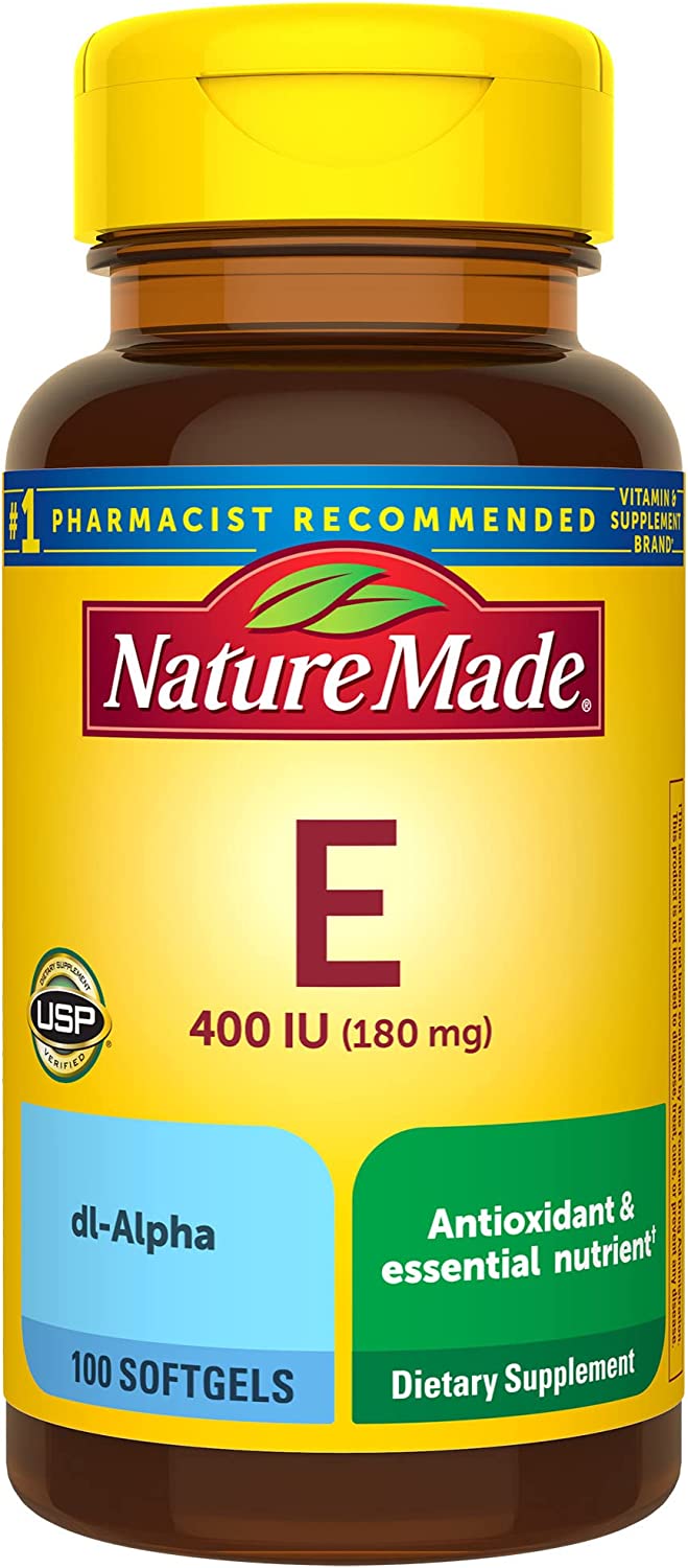 Vitamina E 180 mg, 400 UI dl-Alpha Cápsulas blandas