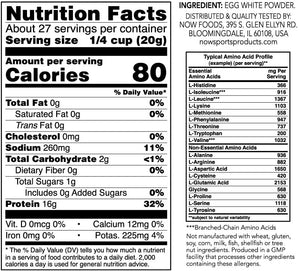 Sports Nutrition, proteína blanca de huevo, 0.56 oz con BCAA, polvo sin sabor, 1.2 libras NDP14