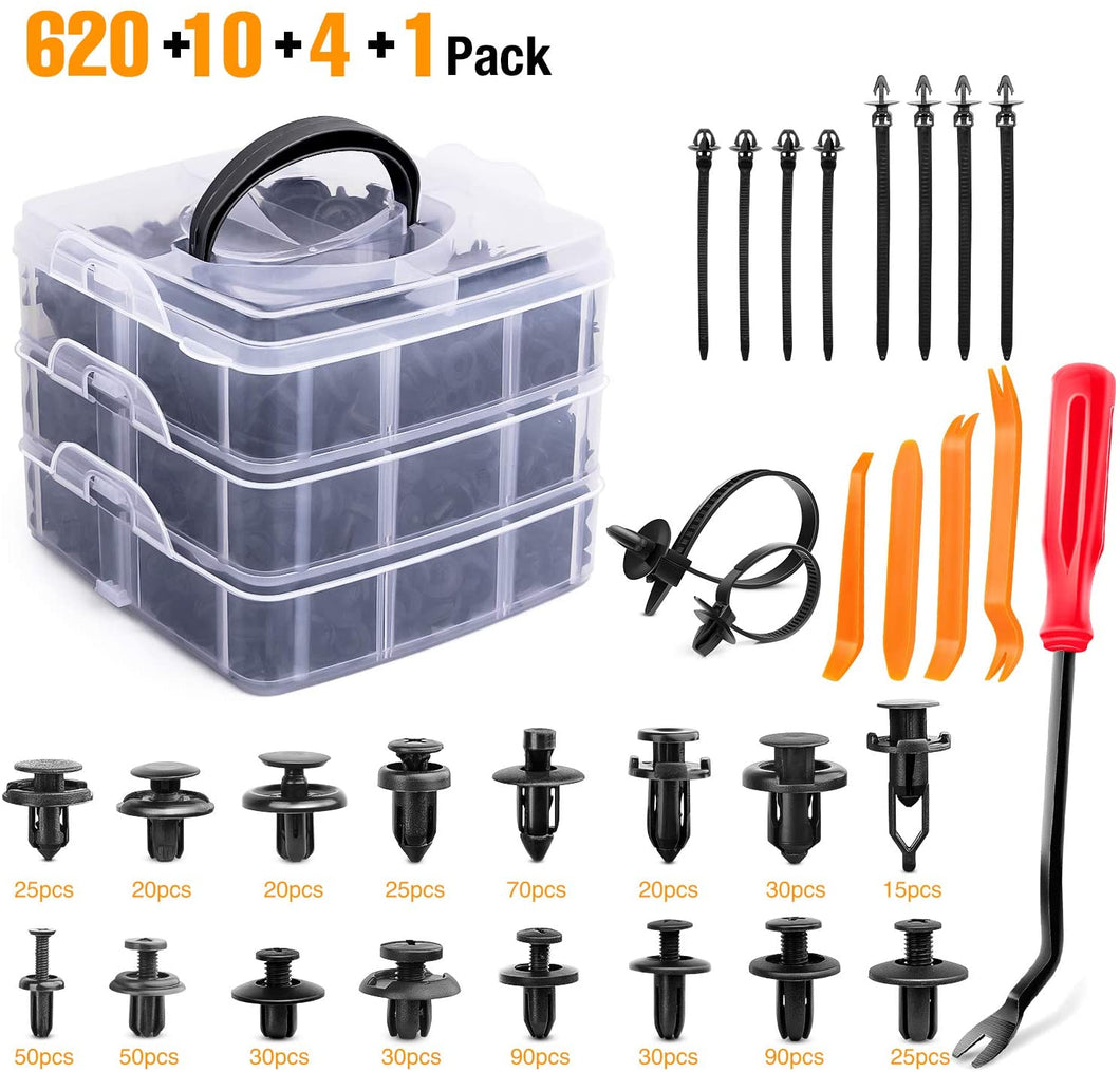 Clips 625 piezas + 5 removedor de sujetadores NDP-3