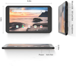 Tablet V8 pulgadas, Android 9.0 Pie, 2 GB de RAM, 32 GB , cámara dual, GPS, FM, Wi-Fi, negro NDP 31