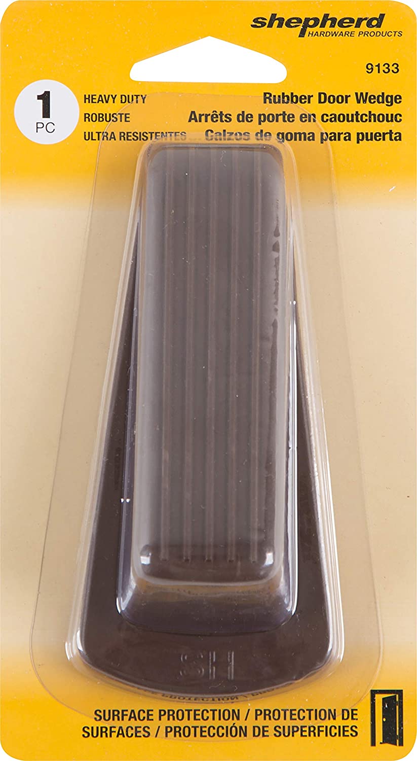 Trabapuertas en forma de cuña de goma muy resistente, Marrón NDP 6