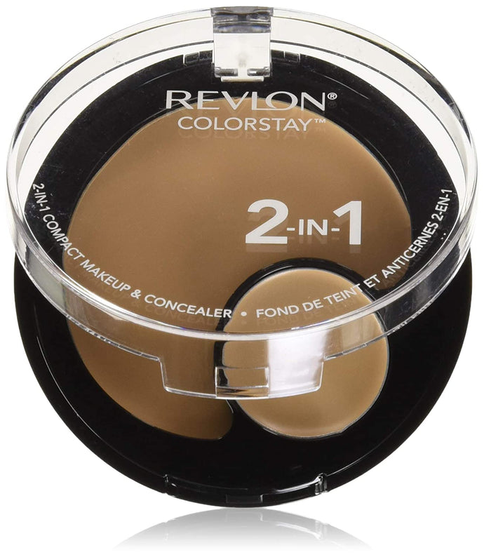 Revlon ColorStay 2 en 1 maquillaje compacto y corrector, Beige