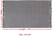 Cargar imagen en el visor de la galería, Alfombra de algodón tejida con borlas 2&#39;x3&#39; NDP 13
