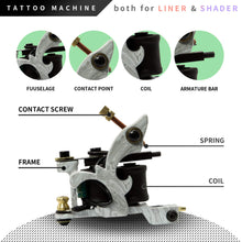 Cargar imagen en el visor de la galería, Kit de Tatuaje Completo para Principiantes tatuaje Fuente de alimentación Kit 5 tintas tatuaje
