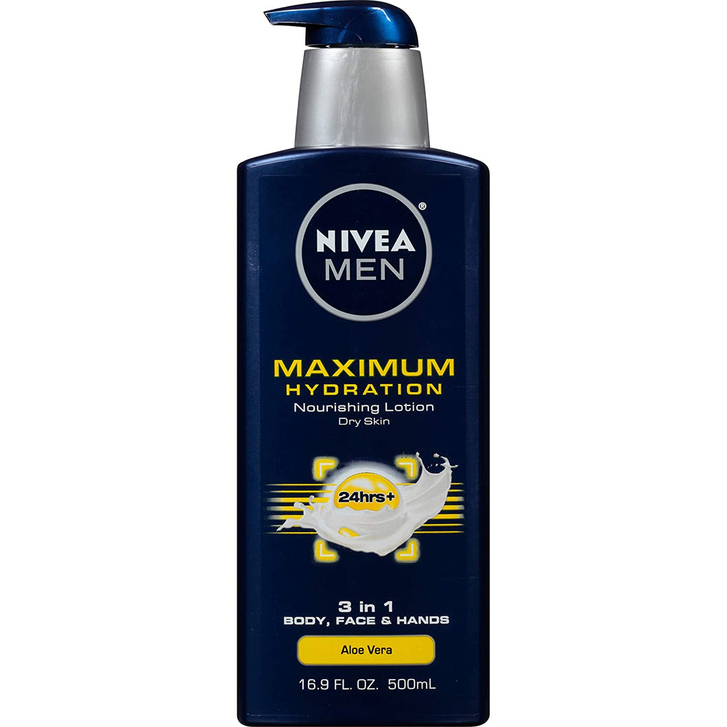 NIVEA Men  Loción nutritiva 3 en 1 - Cuerpo, cara, manos - 16.9 oz